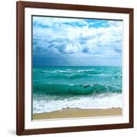 Teal Surf II-Nicholas Biscardi-Framed Art Print