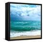 Teal Surf II-Nicholas Biscardi-Framed Stretched Canvas