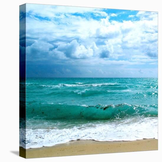 Teal Surf II-Nicholas Biscardi-Stretched Canvas