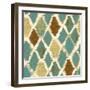 Teal Thatch II (Rotated)-Patricia Pinto-Framed Art Print