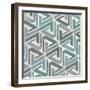 Teal Tile Collection II-June Vess-Framed Art Print