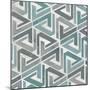 Teal Tile Collection II-June Vess-Mounted Art Print