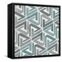 Teal Tile Collection II-June Vess-Framed Stretched Canvas