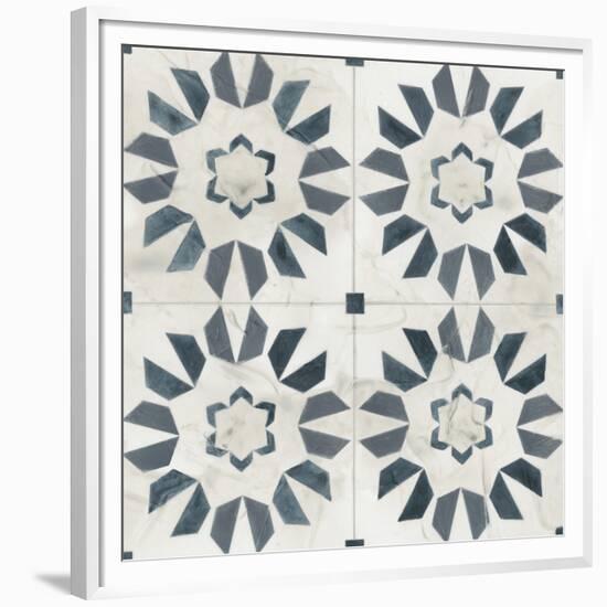Teal Tile Collection III-June Vess-Framed Premium Giclee Print