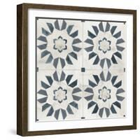 Teal Tile Collection III-June Vess-Framed Art Print