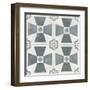 Teal Tile Collection IV-June Vess-Framed Art Print