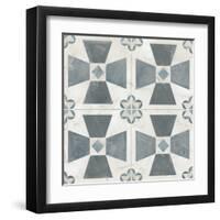 Teal Tile Collection IV-June Vess-Framed Art Print