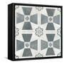 Teal Tile Collection IV-June Vess-Framed Stretched Canvas