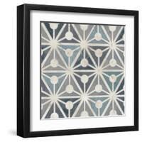 Teal Tile Collection IX-June Vess-Framed Art Print