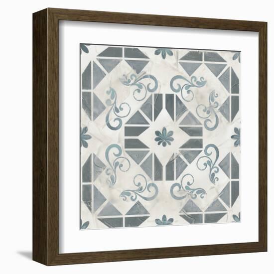 Teal Tile Collection VI-June Vess-Framed Art Print