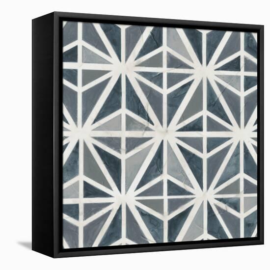 Teal Tile Collection VII-June Vess-Framed Stretched Canvas