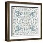 Teal Tile Collection VIII-June Vess-Framed Art Print