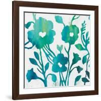 Teal Trio IV on White-Silvia Vassileva-Framed Art Print