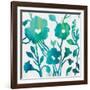 Teal Trio IV on White-Silvia Vassileva-Framed Art Print