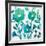 Teal Trio IV on White-Silvia Vassileva-Framed Art Print