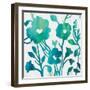 Teal Trio IV on White-Silvia Vassileva-Framed Art Print