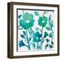 Teal Trio IV on White-Silvia Vassileva-Framed Art Print