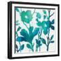 Teal Trio V on White-Silvia Vassileva-Framed Art Print