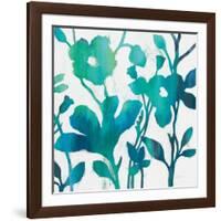 Teal Trio V on White-Silvia Vassileva-Framed Art Print