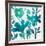 Teal Trio V on White-Silvia Vassileva-Framed Art Print