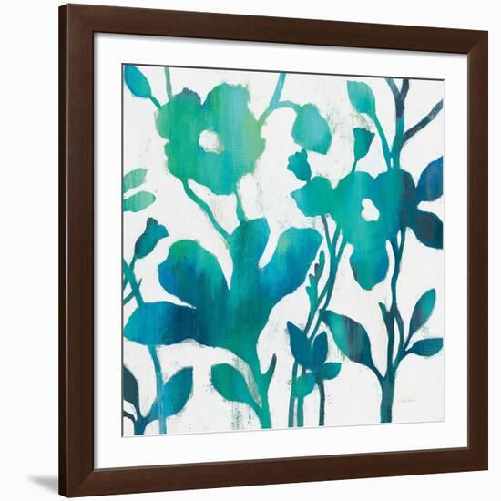 Teal Trio V on White-Silvia Vassileva-Framed Art Print