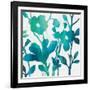 Teal Trio V on White-Silvia Vassileva-Framed Art Print