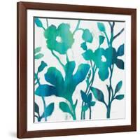 Teal Trio V on White-Silvia Vassileva-Framed Art Print