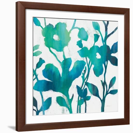 Teal Trio V on White-Silvia Vassileva-Framed Art Print