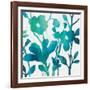 Teal Trio V on White-Silvia Vassileva-Framed Art Print