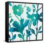 Teal Trio V on White-Silvia Vassileva-Framed Stretched Canvas