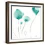 Teal Trio-Sheila Golden-Framed Art Print