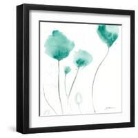 Teal Trio-Sheila Golden-Framed Art Print