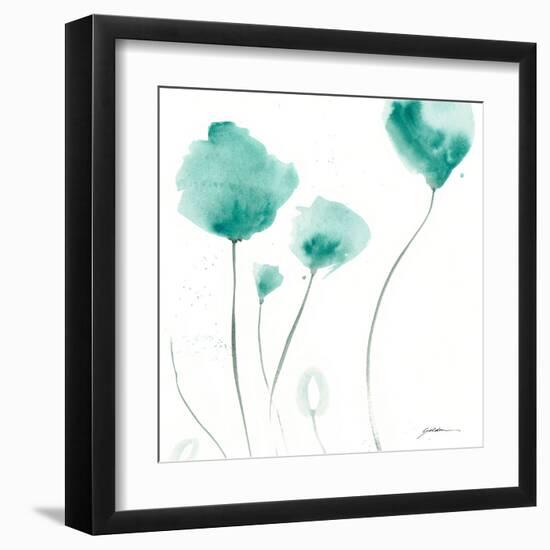 Teal Trio-Sheila Golden-Framed Art Print