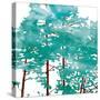 Teal Watered Trees-OnRei-Stretched Canvas