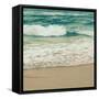 Teal Waves I-Lisa Hill Saghini-Framed Stretched Canvas