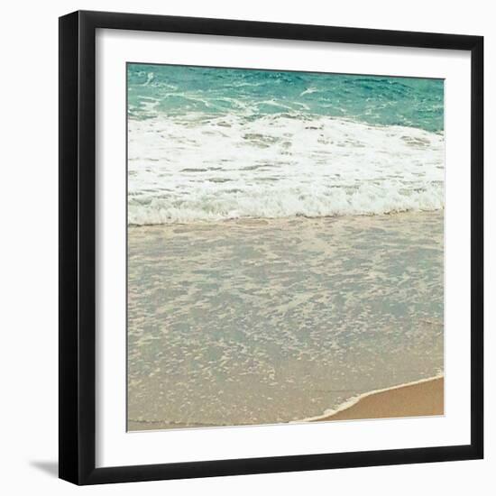 Teal Waves II-Lisa Hill Saghini-Framed Premium Photographic Print