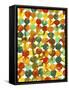 Teal Yellow Red Orange Abstract Flowing Paint Pattern-Amy Vangsgard-Framed Stretched Canvas