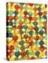 Teal Yellow Red Orange Abstract Flowing Paint Pattern-Amy Vangsgard-Stretched Canvas