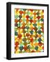 Teal Yellow Red Orange Abstract Flowing Paint Pattern-Amy Vangsgard-Framed Giclee Print