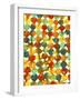 Teal Yellow Red Orange Abstract Flowing Paint Pattern-Amy Vangsgard-Framed Giclee Print