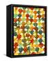 Teal Yellow Red Orange Abstract Flowing Paint Pattern-Amy Vangsgard-Framed Stretched Canvas