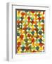 Teal Yellow Red Orange Abstract Flowing Paint Pattern-Amy Vangsgard-Framed Giclee Print