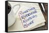 TEAM Acronym (Together Everyone Achieves More), Teamwork Motivation Concept - a Napkin Doodle-PixelsAway-Framed Stretched Canvas
