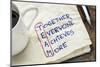 TEAM Acronym (Together Everyone Achieves More), Teamwork Motivation Concept - a Napkin Doodle-PixelsAway-Mounted Photographic Print