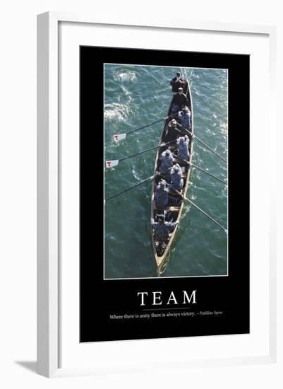 Team: Inspirational Quote and Motivational Poster-null-Framed Photographic Print