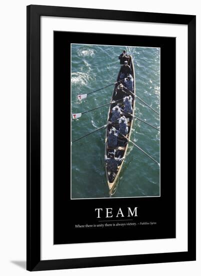 Team: Inspirational Quote and Motivational Poster-null-Framed Photographic Print