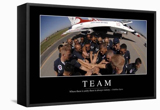 Team: Inspirational Quote and Motivational Poster-null-Framed Stretched Canvas