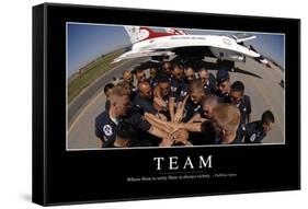 Team: Inspirational Quote and Motivational Poster-null-Framed Stretched Canvas