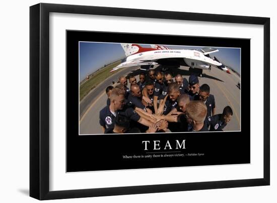 Team: Inspirational Quote and Motivational Poster-null-Framed Premium Photographic Print