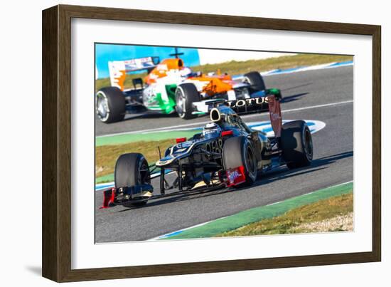 Team Lotus Renault and Force India 2012-viledevil-Framed Photographic Print